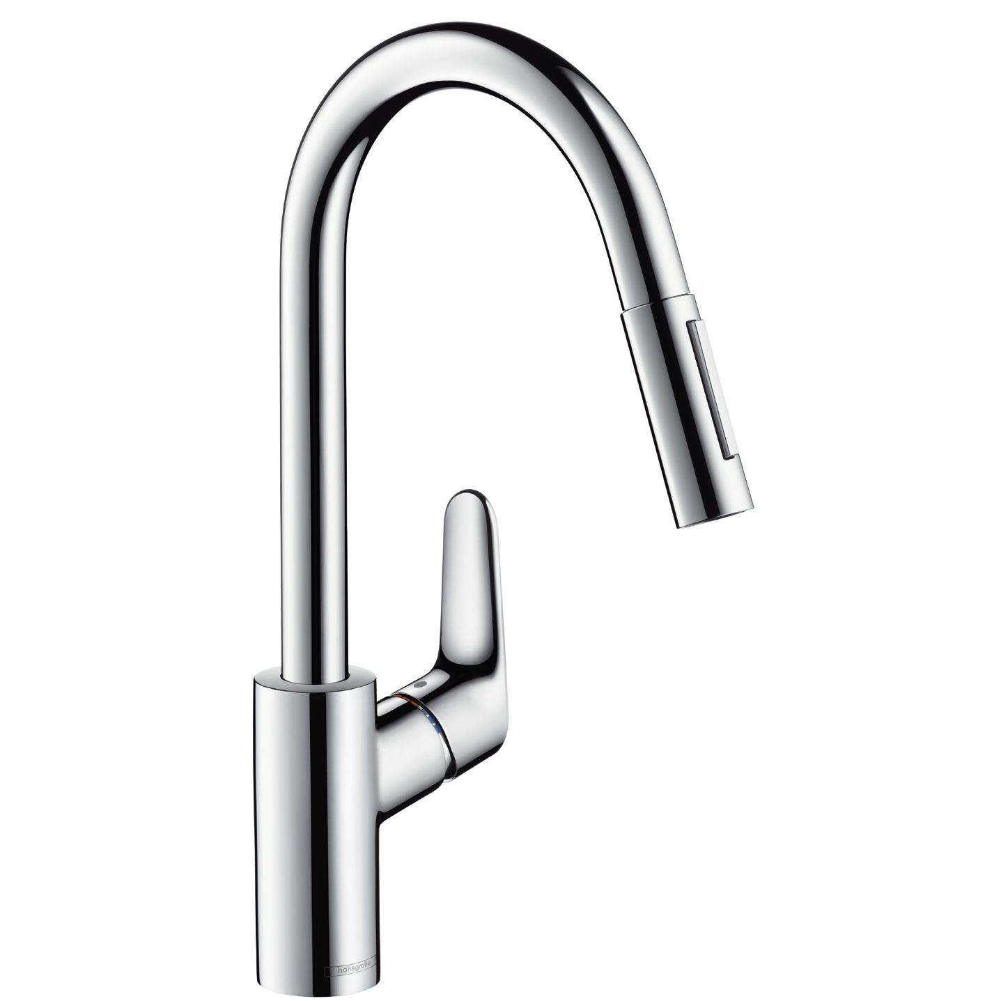 Hansgrohe Focus Küchenarmatur Gebürstetes Nickel – Mit Herausziehbarem Sprühkopf & Magnetischem Dock